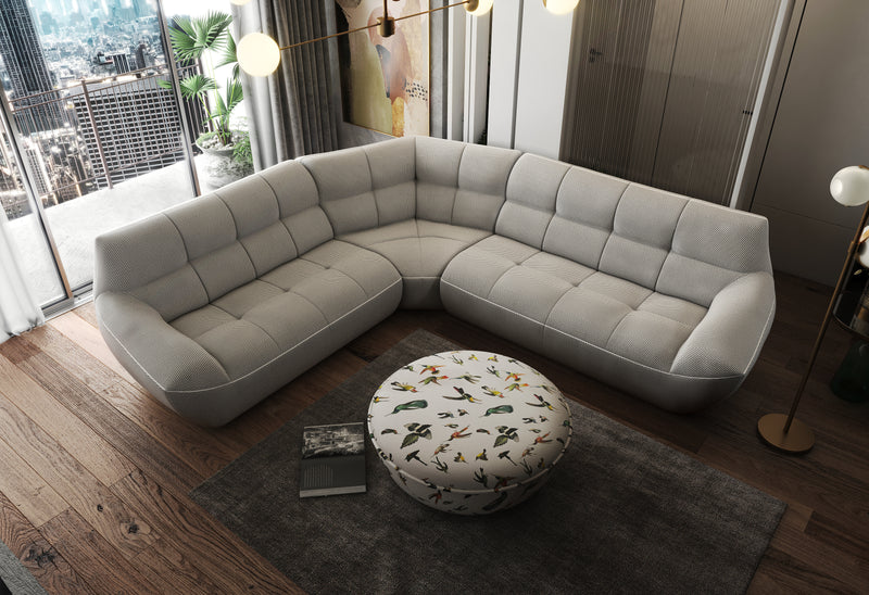 Albatros Grey Fabric Sectional Sofa