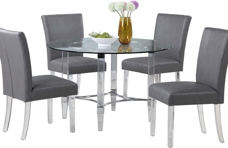 4038 5 pc Dining Set Grey