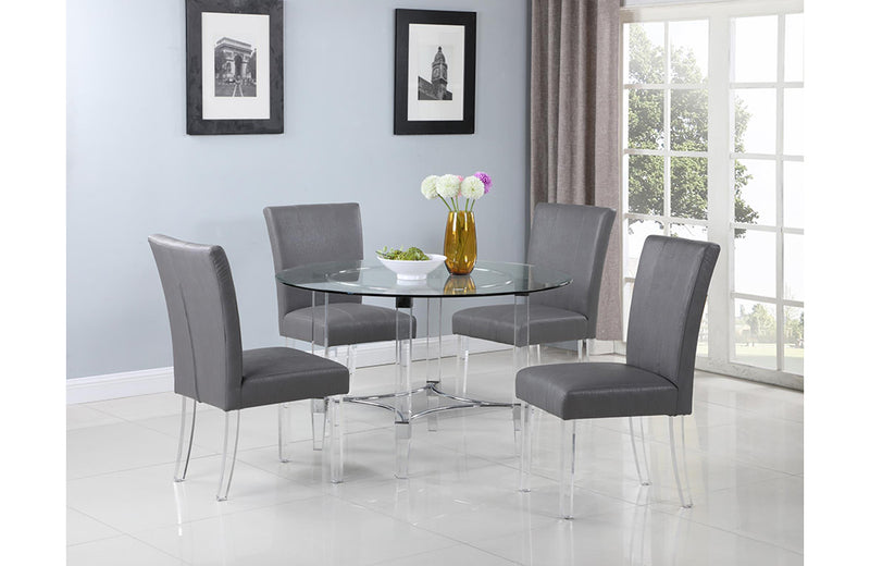 4038 5 pc Dining Set Grey