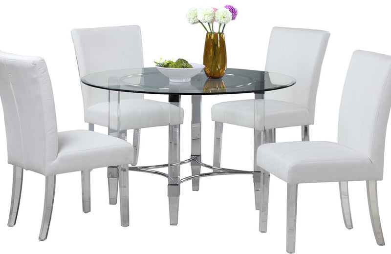 4038 5 pc Dining Set White