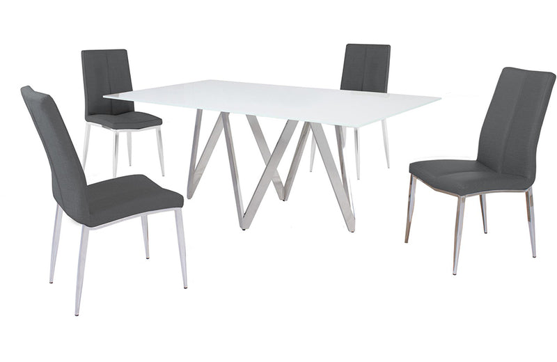 Abigail 5 pc Dining Set Ash