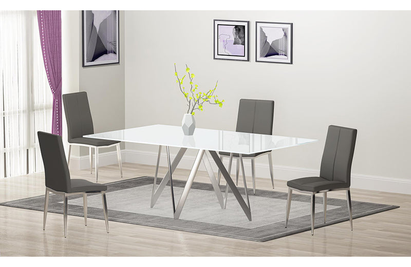 Abigail 5 pc Dining Set Grey