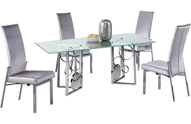 Bruna Anabel 5 pc Dining Set Gray