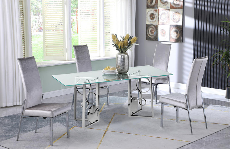 Bruna Anabel 5 pc Dining Set Gray