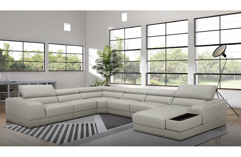 1576 Sectional Sofa Right by Kuka Grey