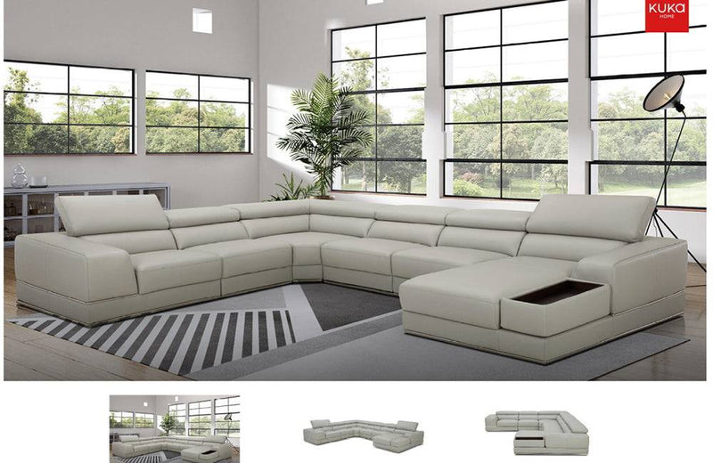 1576 Sectional Sofa Right by Kuka Grey