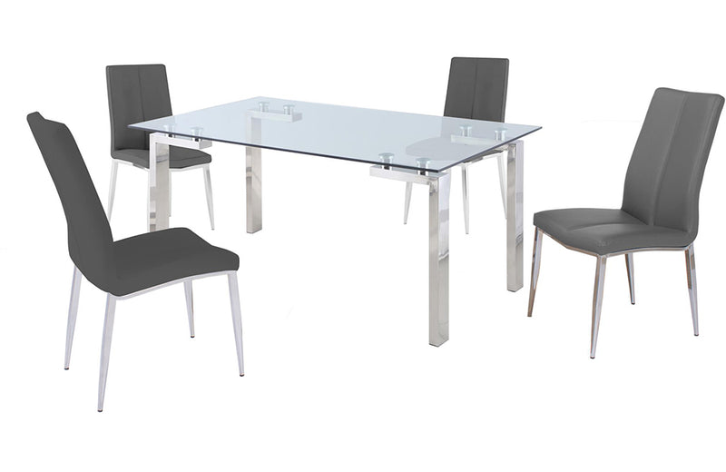 Cristina Abigail Dining Set Gray