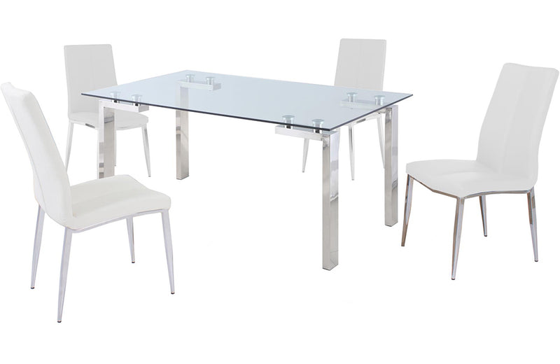 Cristina Abigail Dining Set White