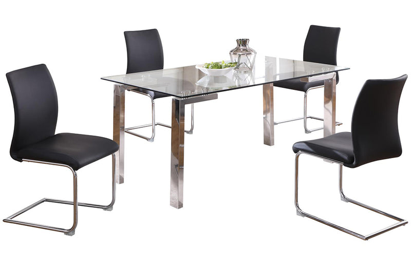 Cristina Jane 5 pc Dining Set Black