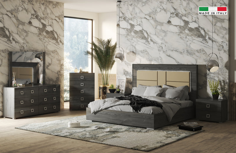 Dafne Grey Modern Bed