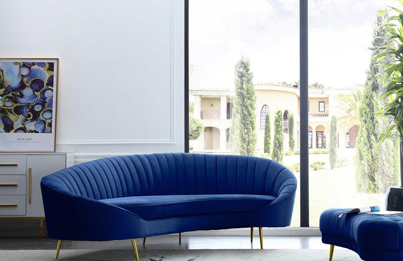 Dallas Modern Fabric Sofa Blue