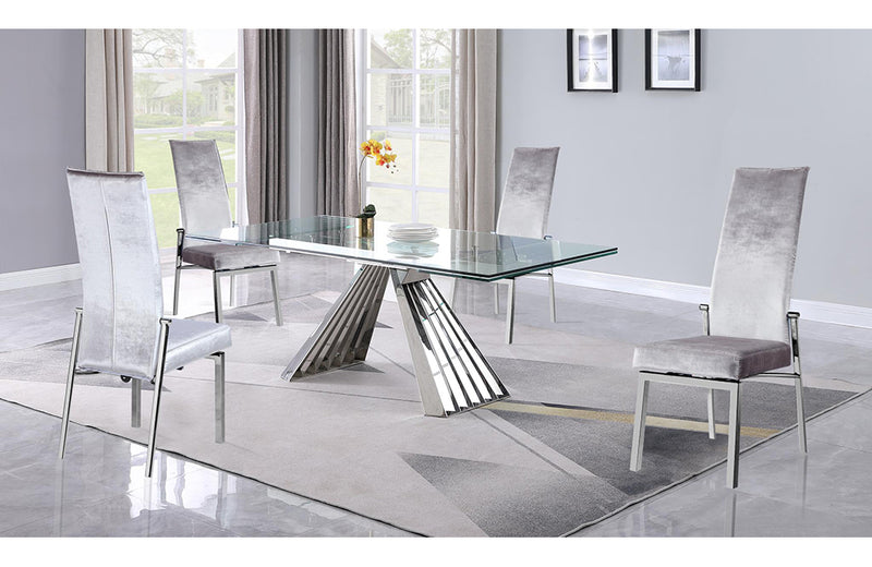 Dominique Anabel 5 pc Dining Set Gray