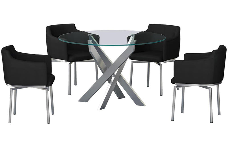 Dusty 5 pc Dining Set Black