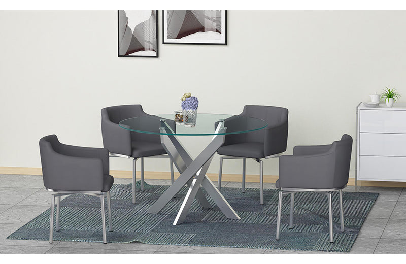 Dusty 5 pc Dining Set Gray