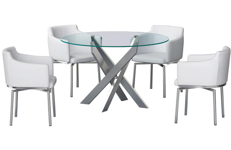 Dusty 5 pc Dining Set White