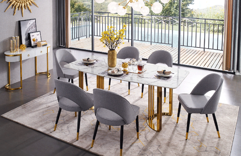 131 Gold Marble Dining