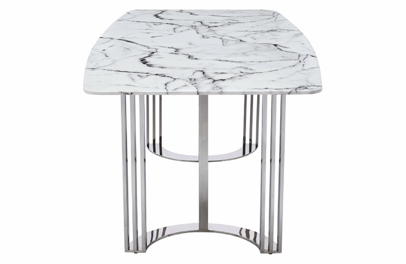 131 Silver Marble Dining Set