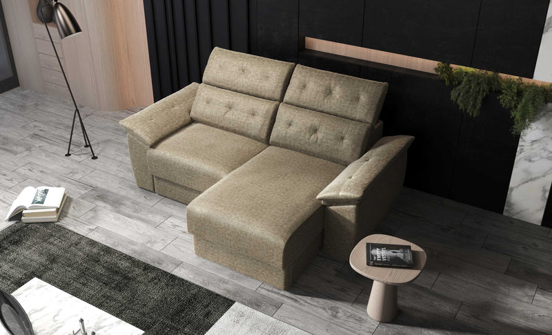 Francesca fabric sofa bed with storage