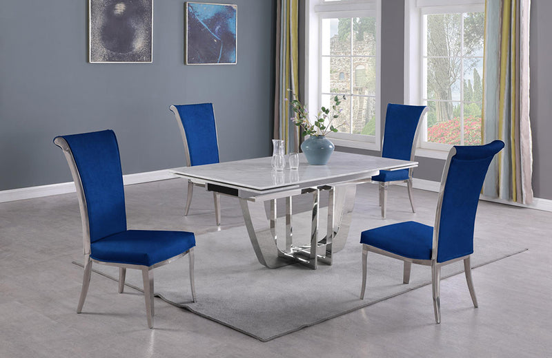 Joy 5 pc Dining Set Blue