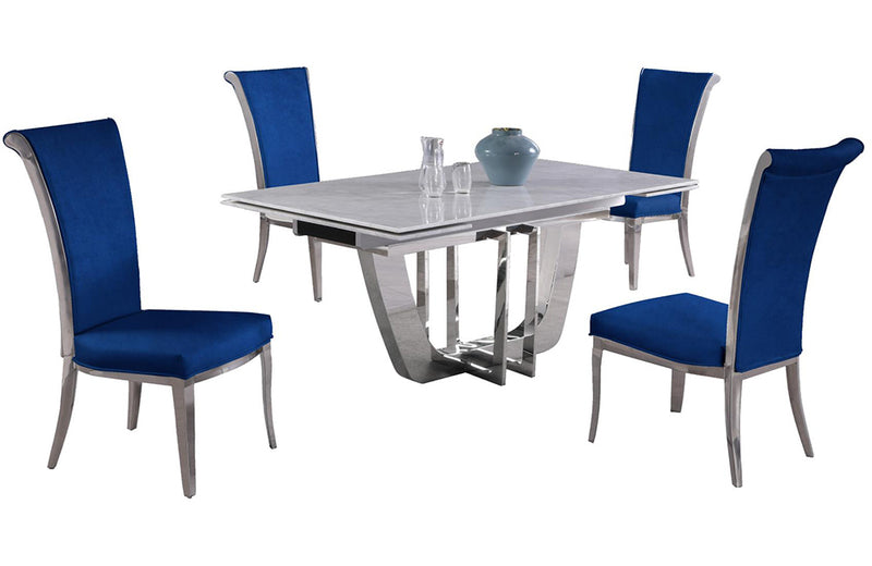 Joy 5 pc Dining Set Blue