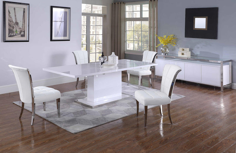 Krista Iris 5 pc Dining Set White