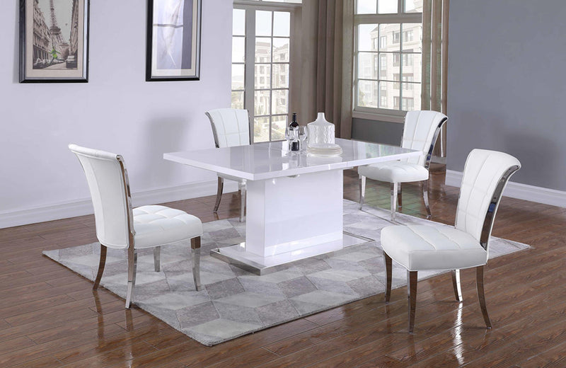 Krista Iris 5 pc Dining Set White