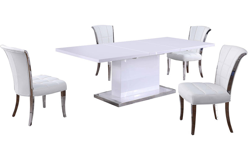 Krista Iris 5 pc Dining Set White