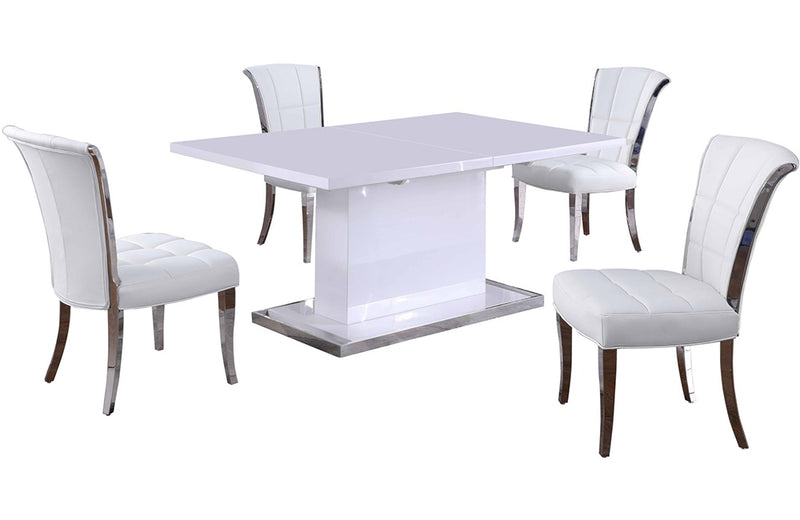 Krista Iris 5 pc Dining Set White