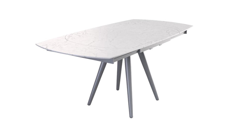 Lavello White Ceramic Dining Table with extensions