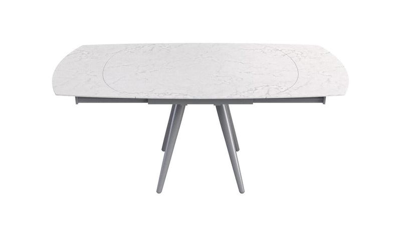 Lavello White Ceramic Dining Table with extensions