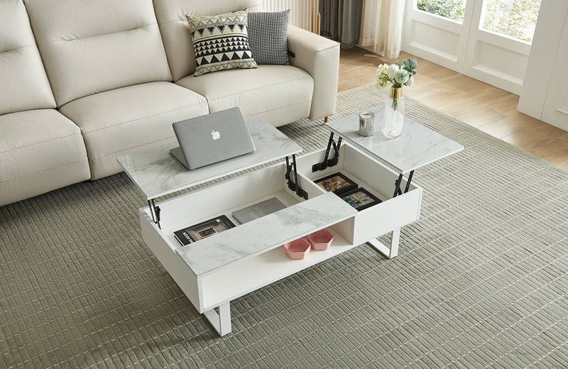 1388 Coffee Table w/ storage White