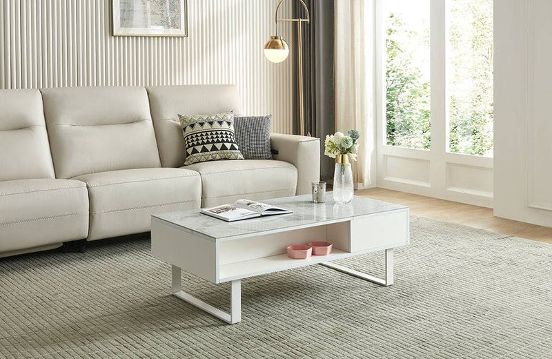 1388 Coffee Table w/ storage White