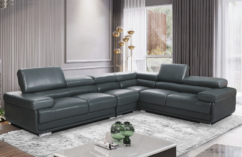 2119 Dark Grey Sectional Sofa