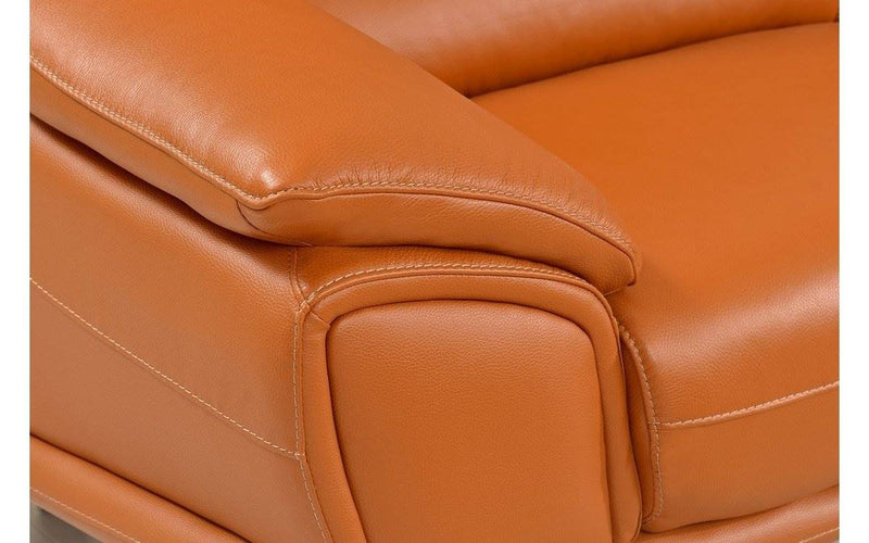 533 Orange Leather Sectional Sofas