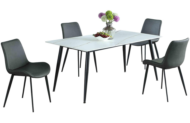 Mary 5 pc Dining Set Gray