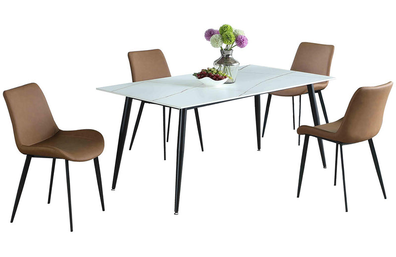 Mary 5 pc Dining Set Rust