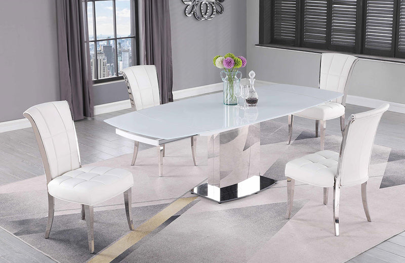 Mavis Iris 5 pc Dining Set White