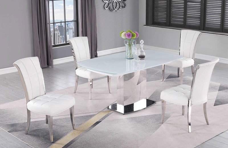 Mavis Iris 5 pc Dining Set White