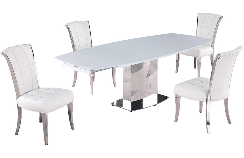 Mavis Iris 5 pc Dining Set White