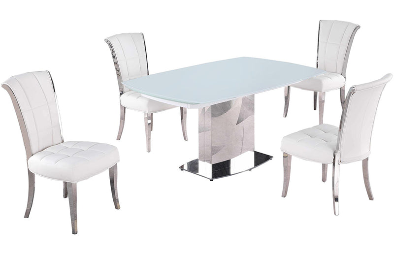 Mavis Iris 5 pc Dining Set White