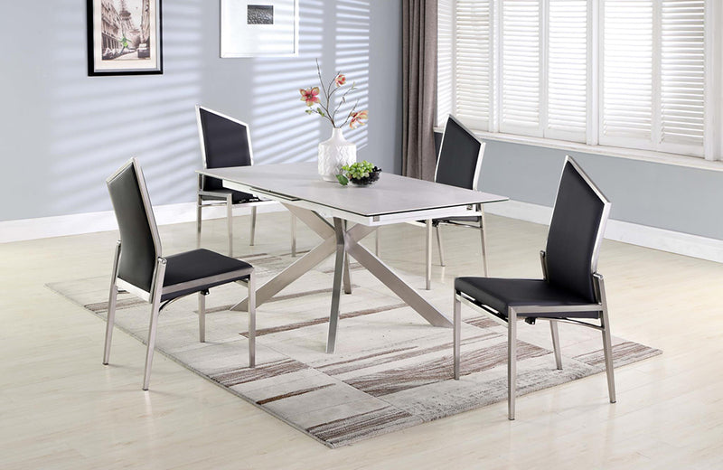 Marie Dining Table 5 pc Black