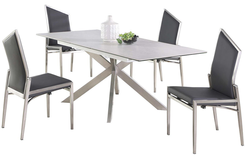 Marie Dining Table 5 pc Gray