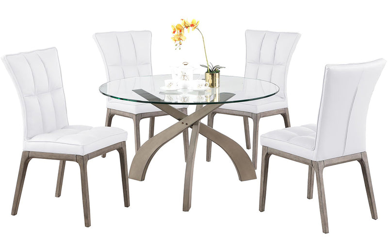 Peggy 5 pc Dining Set White