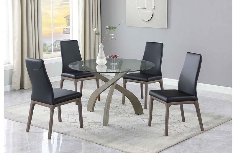 Philip Dining Set 5 pc Black