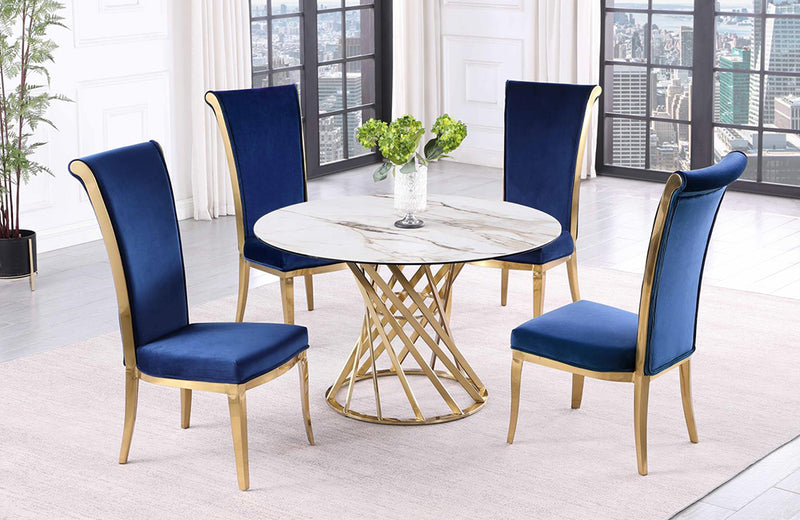 Tracy Joy 5 pc Dining Set Blue