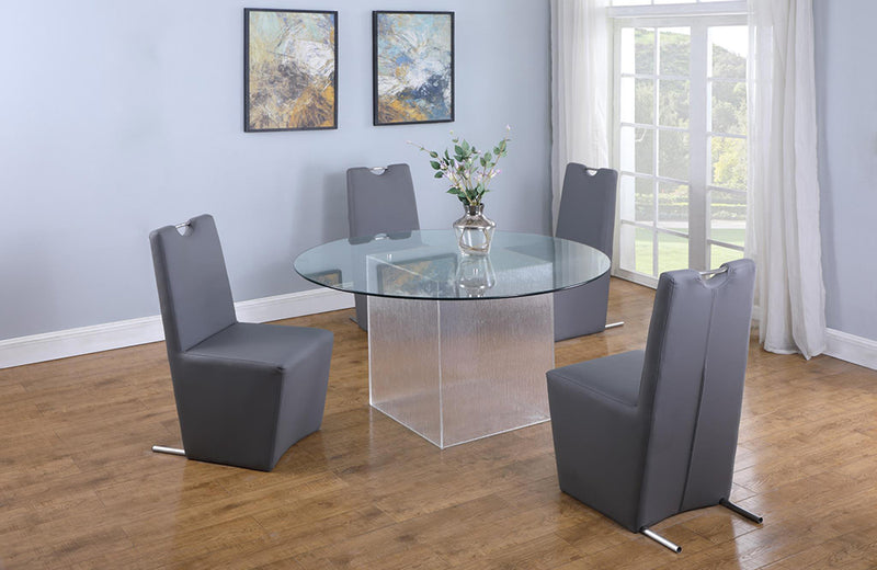 Valerie Evie 5 pc Dining Set 44" 84"