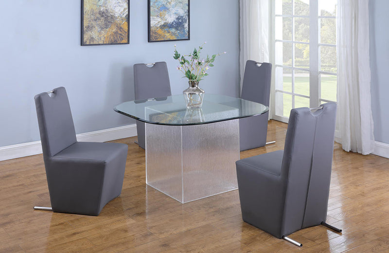 Valerie Evie 5 pc Dining Set 44" 84"