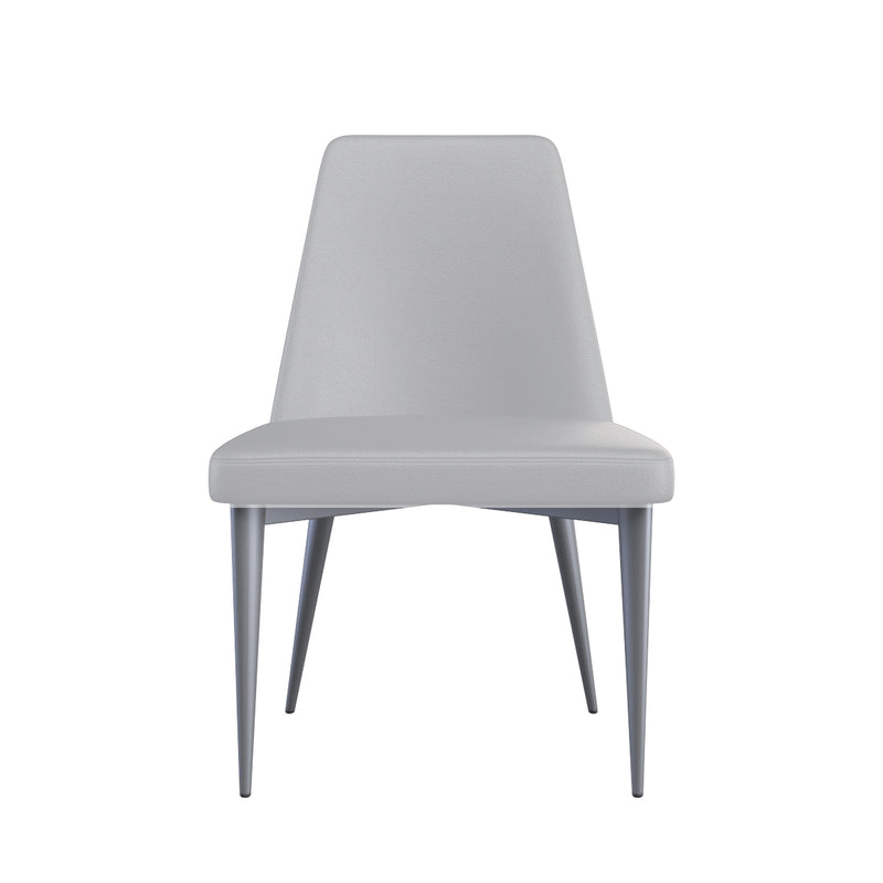 Polla Grey Ceramic table with extensions with Vittoria Light Grey Chairs