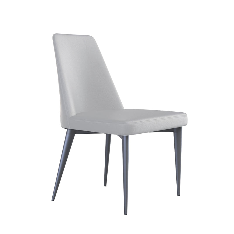 Polla Grey Ceramic table with extensions with Vittoria Light Grey Chairs