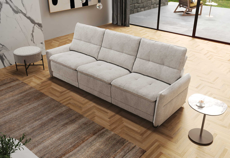 VIVIANA FABRIC SOFA WITH 3 POWER RECLINERS